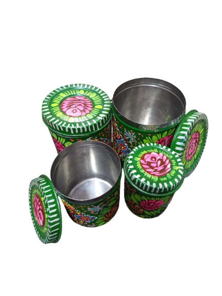 Truck Art Masala Box Set Vibrant Handmade Spice Storage - Image 5
