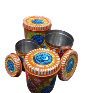 Truck Art Masala Box Set Vibrant Handmade Spice Storage