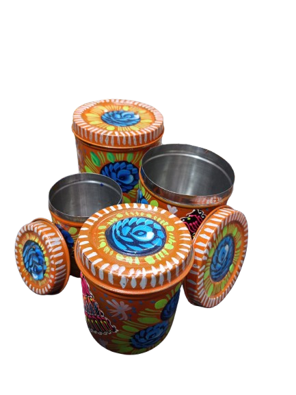 Truck Art Masala Box Set Vibrant Handmade Spice Storage - Image 2