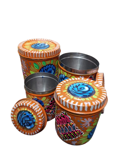 Truck Art Masala Box Set Vibrant Handmade Spice Storage - Image 3