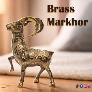 Brass Markhor (Size:15 cm)