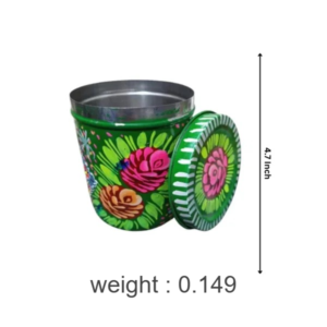 Pakistani masala box (H-4.7 Inch) , Decorative masala box , Colorful spice box with lid , Colorful spice box with lid , Colorful spice box with lid