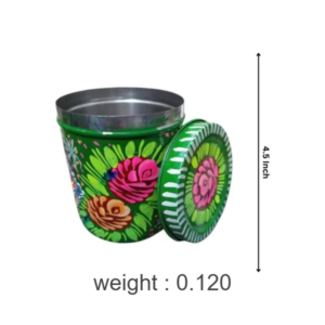 Colorful Spice Storage (H-4.5 Inch) , Decorative Masala Storage box , Pakistani Hand-Painted Masala Box , Traditional Pakistani Handicraft, Traditional Pakistani Spice Box