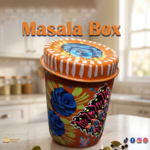 Truck Art Masala Box Traditional Pakistani Spice Storage (H-3.5 Inch)