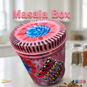 Truck Art Masala Box Traditional Pakistani Spice Storage (H-3.5 Inch)