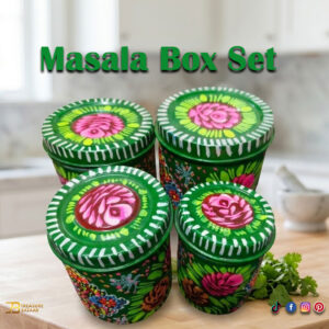 Truck Art Masala Box Set Vibrant Handmade Spice Storage