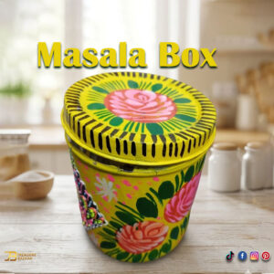 Truck Art Masala Box Traditional Pakistani Spice Storage (H-3.5 Inch)