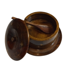 Handcrafted Wooden Sugar Pot