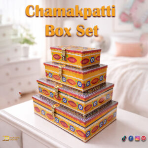 Chamakpatti Box Set (4-Pcs)  Handcrafted Traditional Storage with Vibrant Designs