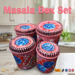 Truck Art Masala Box Set Vibrant Handmade Spice Storage