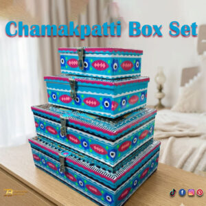 Chamakpatti Box Set (4-Pcs)  Handcrafted Traditional Storage with Vibrant Designs