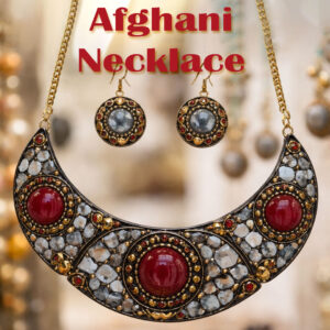 Afghani Necklace With Artificial Stone