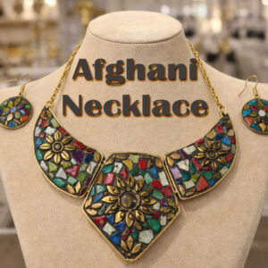 Afghani Necklace With Artificial Stone