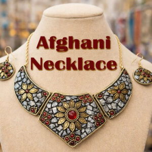 Afghani Necklace With Artificial Stone
