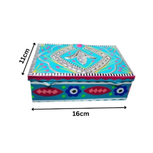 Colorful Chamakpatti Box Set for Home Decor (4-Pcs)  , Handcrafted Traditional Storage with Vibrant Designs , Box Set for Jewelry and Small Accessories
