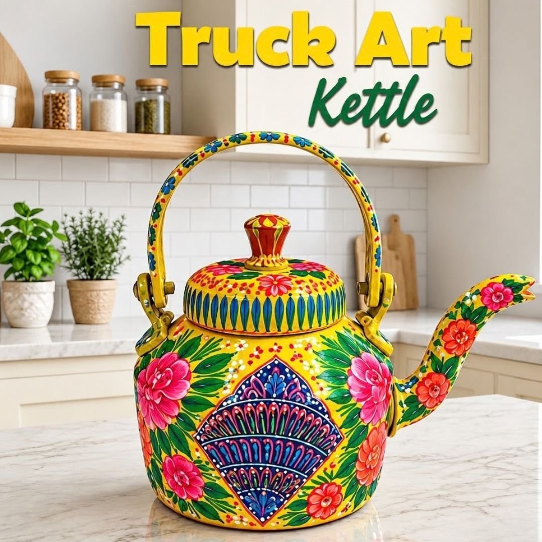 Truck Art Kettle Capacity : 1 liter (Size: L:21cm x W:11cm x H:23cm)