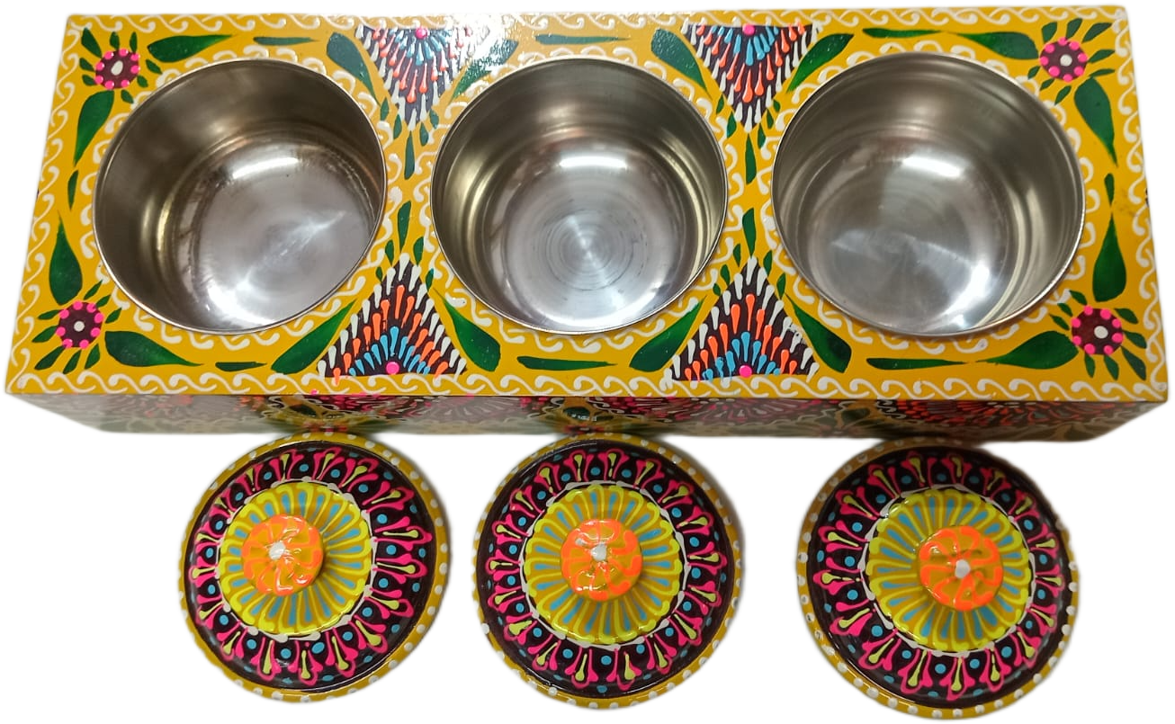 Chamakpatti 3-Section Masala Box Tray - Image 6
