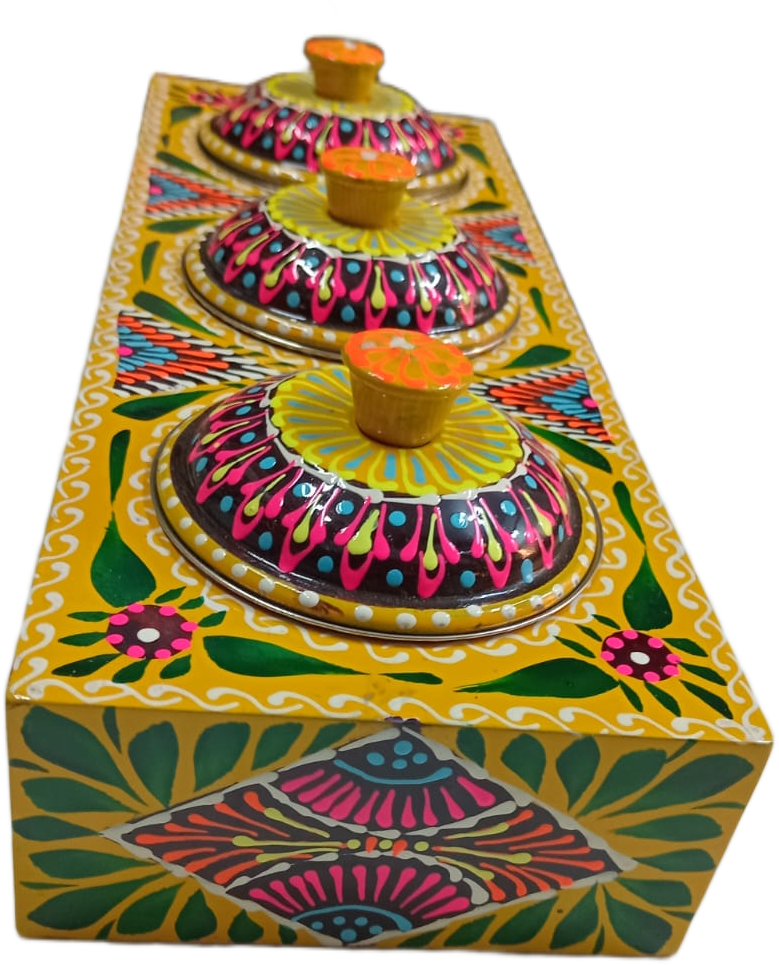 Chamakpatti 3-Section Masala Box Tray - Image 4