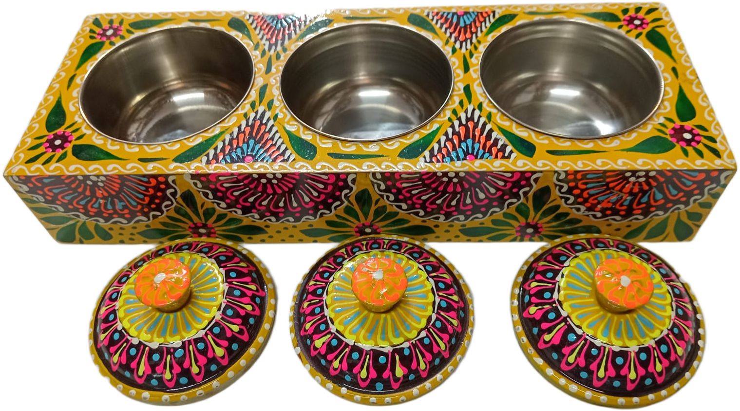 Chamakpatti 3-Section Masala Box Tray - Image 3