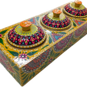 Chamakpatti 3-Section Masala Box Tray