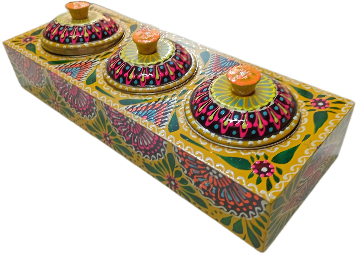 Chamakpatti 3-Section Masala Box Tray - Image 8