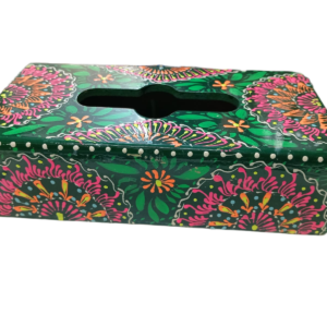 Handcrafted Floral Wooden Tissue Box