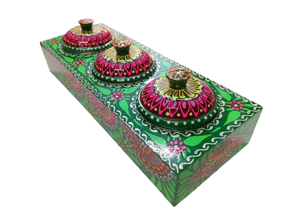 Chamakpatti 3-Section Masala Box Tray - Image 2