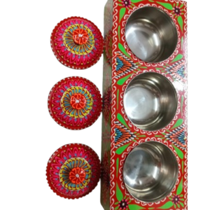 Chamakpatti 3-Section Masala Box Tray