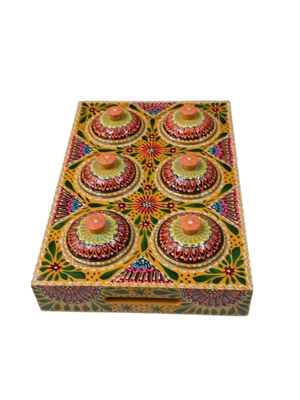 Chamakpatti Masala Box Tray with Steel Bowls - Image 5