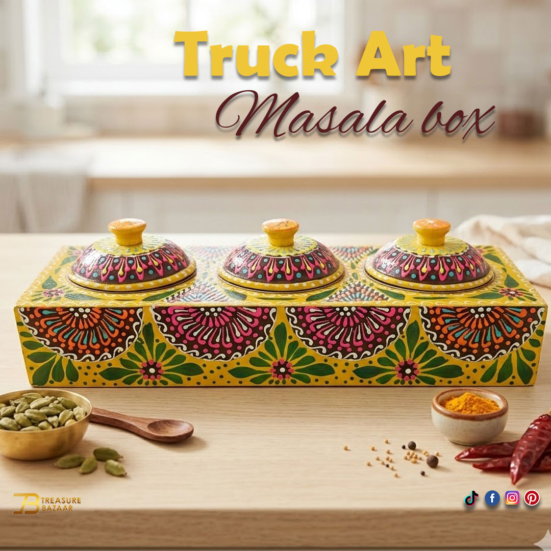 Chamakpatti 3-Section Masala Box Tray