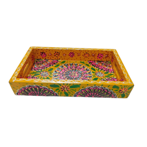Hand-Painted Truck Art Wooden Serving Tray (23×23)