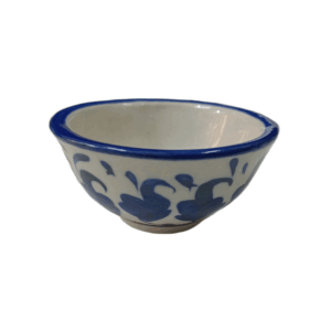 Handcrafted Blue Pottery Bowl (8×4)
