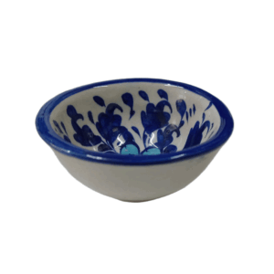 Handcrafted Blue Pottery Bowl (8×4)
