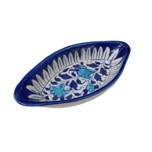 Handcrafted Blue Pottery Deep Bowl (23.5x12)