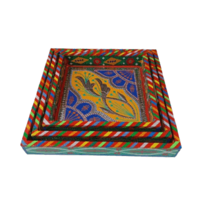 3-Piece Chamakpatti Decorative Tray Set