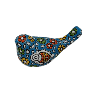 Persian Floral Turquoise Bird Figurine