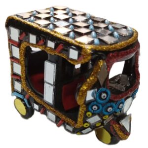 Mirror Truck Art Rickshaw Model 6cm