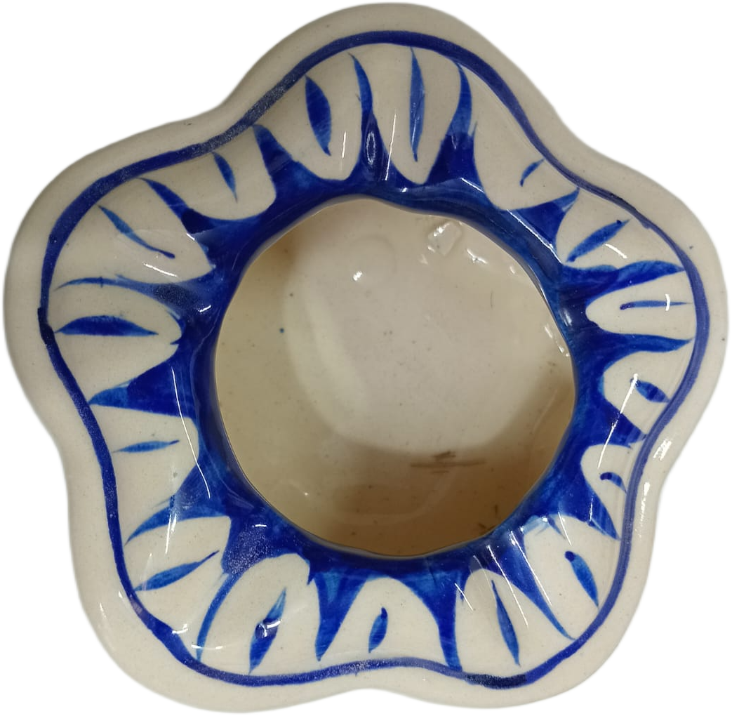 Blue Pottery Handcrafted Ashtray (11x4.5) - Image 4