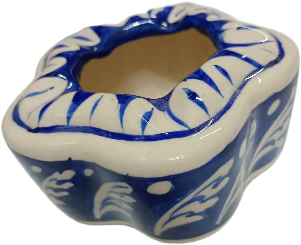 Blue Pottery Handcrafted Ashtray (11x4.5) - Image 3