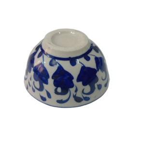 Handcrafted Blue Pottery Bowl (8×4)