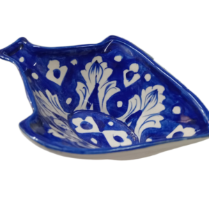 Handcrafted Blue Pottery Deep Bowl (18×14)