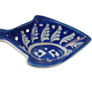 Handcrafted Blue Pottery Deep Bowl (18×14)