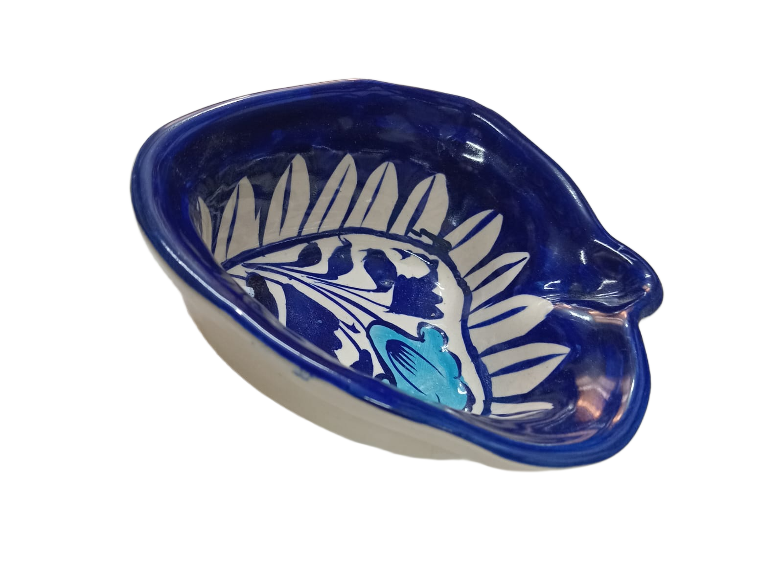 Blue Pottery Fish Tray (24x14) - Image 4
