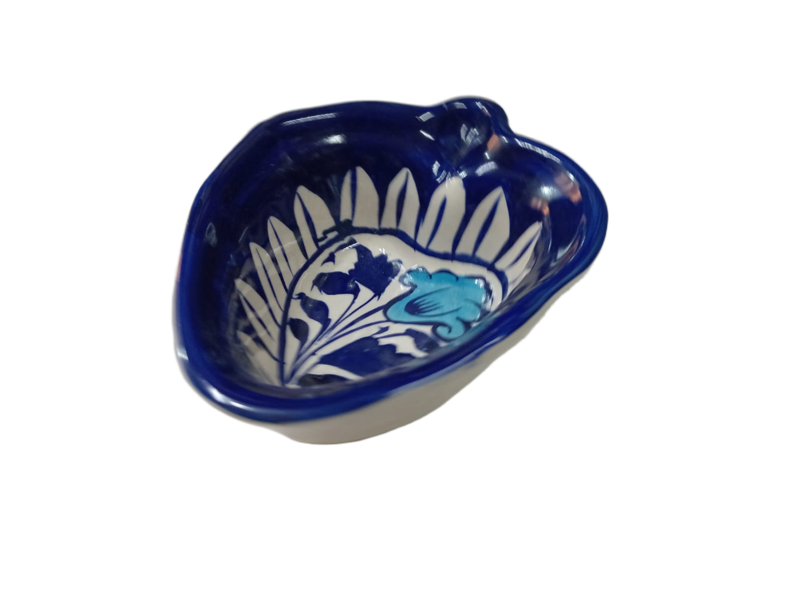 Blue Pottery Fish Tray (24x14) - Image 2