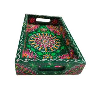 Hand-Painted Truck Art Wooden Serving Tray (23×23)