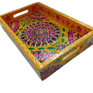 Hand-Painted Truck Art Wooden Serving Tray (23×23)