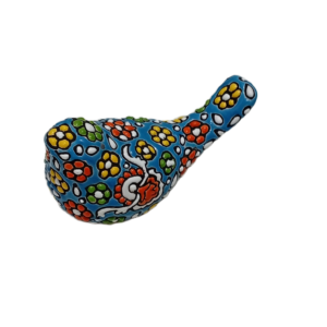 Persian Floral Turquoise Bird Figurine