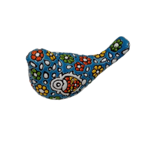 Persian Floral Turquoise Bird Figurine