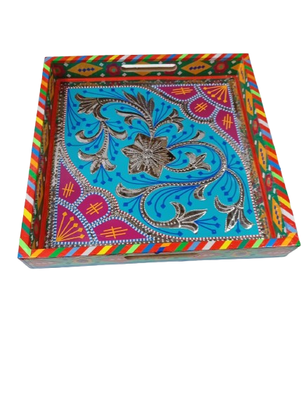 Chamakpatti Handmade Square Tray (30x30cm) - Image 4
