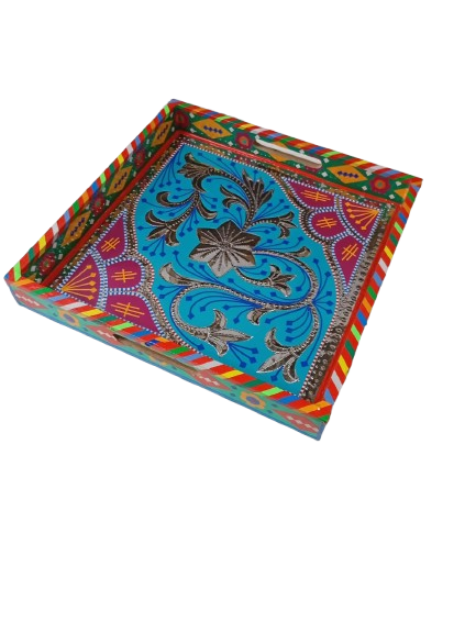 Chamakpatti Handmade Square Tray (30x30cm) - Image 2